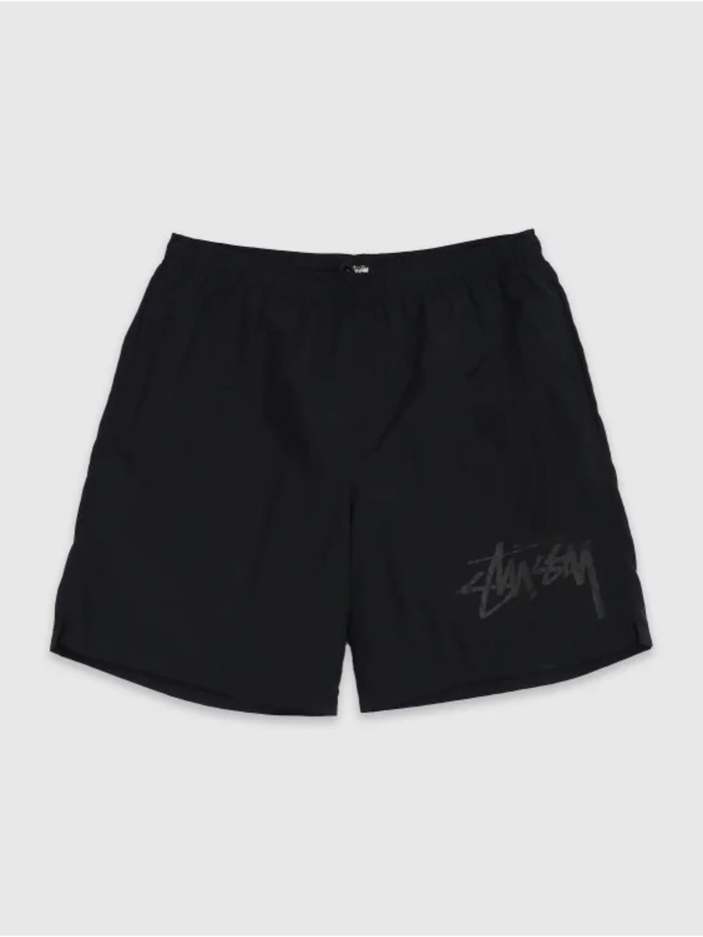 Stussy Black Athletic Shorts with White Drawstring